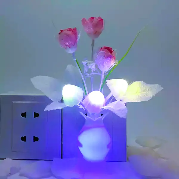 Romantic LED Mushroom Night Light, Day Night Sensor LED Mushroom Light
