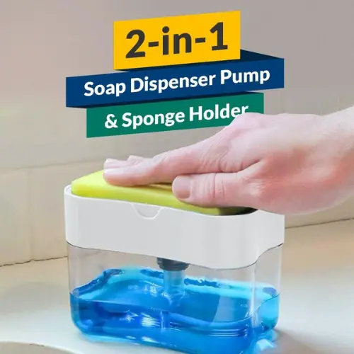 Liquid Soap Dispenser / Soap Pump & Sponge Caddy