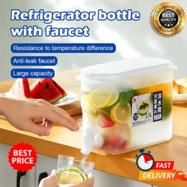 Juice Jar 3.5L, Juice Container Dispenser with Tap