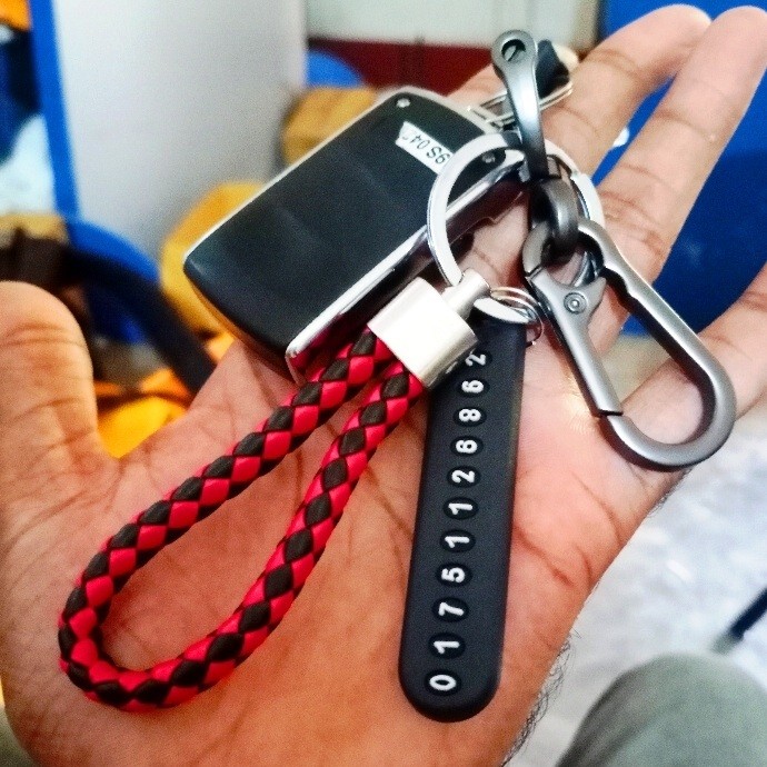 Anti-lost Phone Number Plate Pendant Keychain, Anti Lost Keyring With Phone Number Plate 3