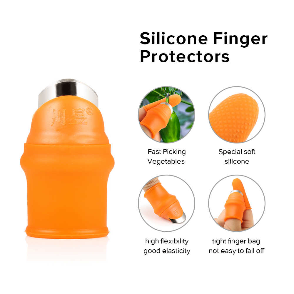 Silicone Finger Protector for vegetables cutting (6 Pieces) 1 Set 7
