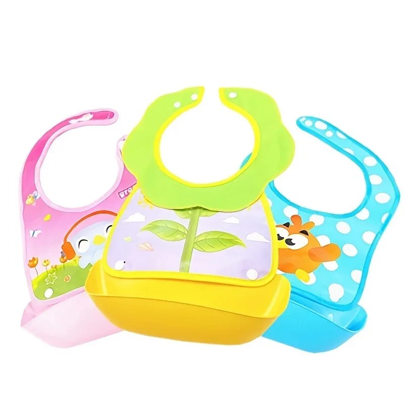 Silicone Baby Bibs With Food Catcher 8
