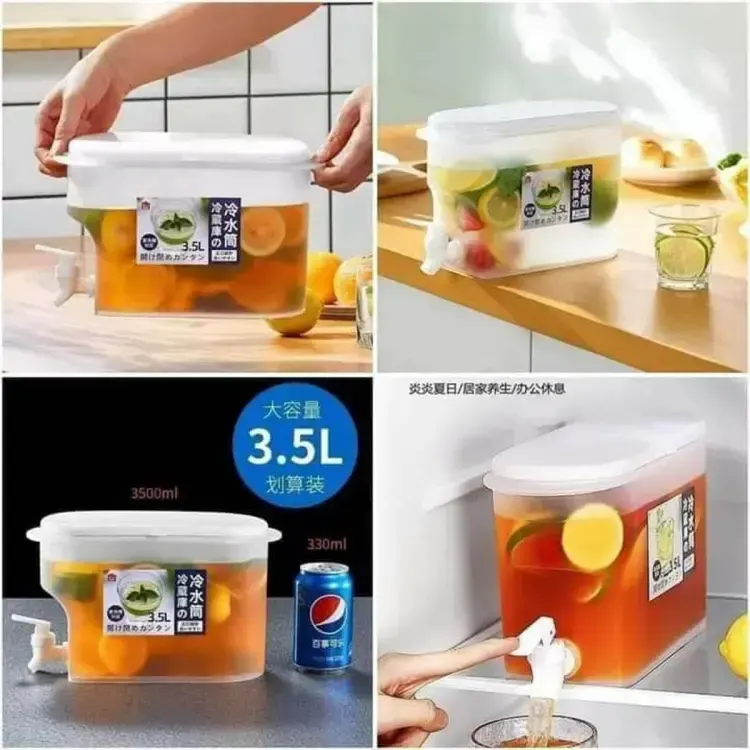 Juice Jar 3.5L, Juice Container Dispenser with Tap 4