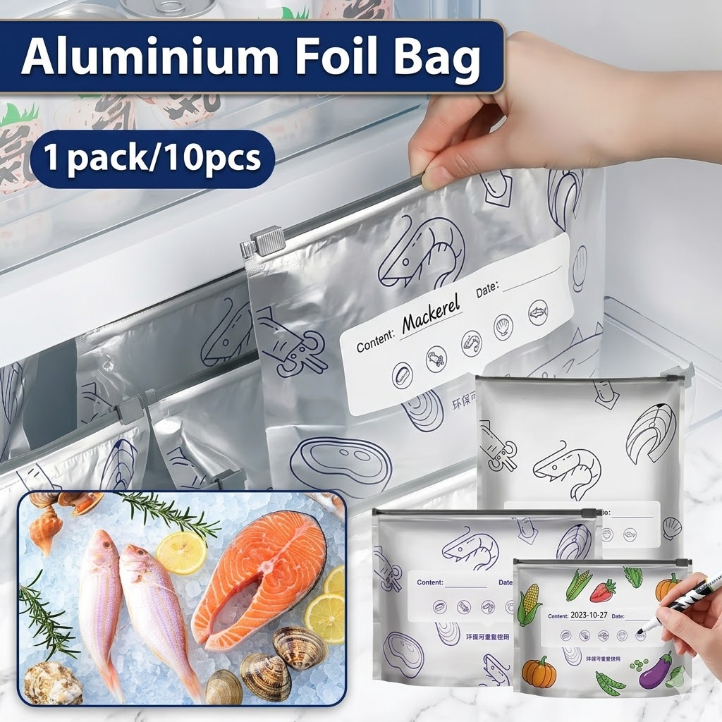 Aluminum Foil Zip Lock Bags ( ১০ পিস )