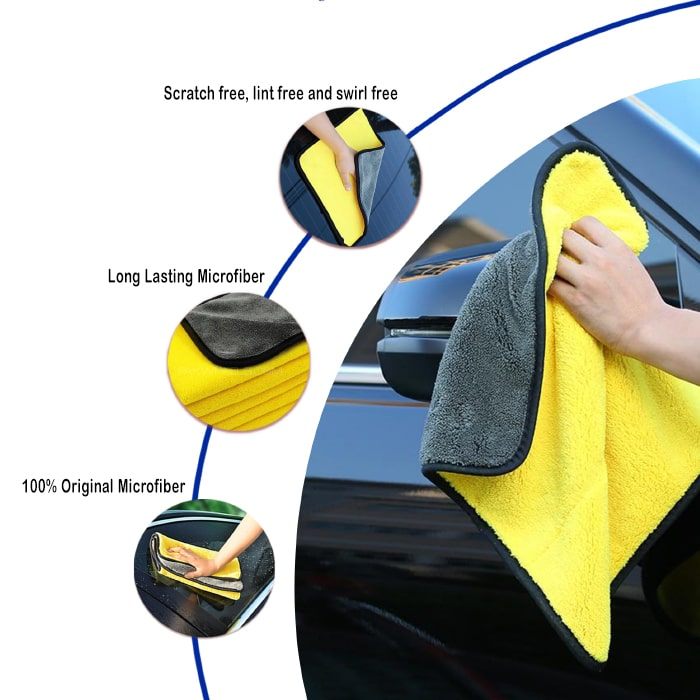 Microfiber Car Cleaning and Washing Towel 12/12 Inchi 5