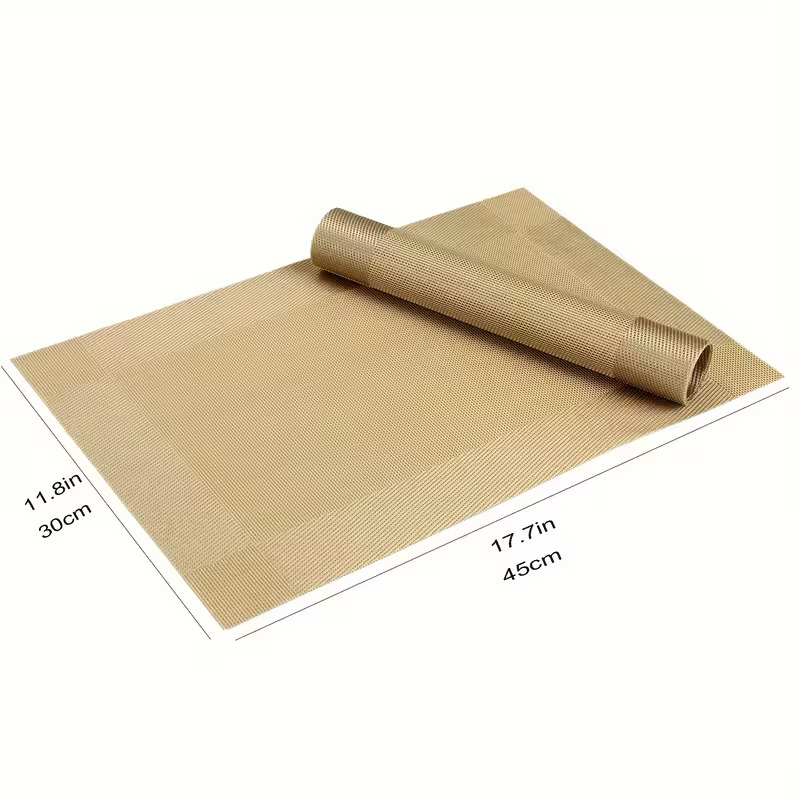 6 Piece Placemat for Dinning Coasters | Rectangular Table Placemat 6 Piece. Solid Color Table Decoration Mat, Coffee Table Pad, Household Bowl Plate Mat, Dining Table Decor, Room Decoration-ডাইনিং কোস্টারের জন্য ৬ পিস প্লেসম্যাট- দস্তরখানা। 3