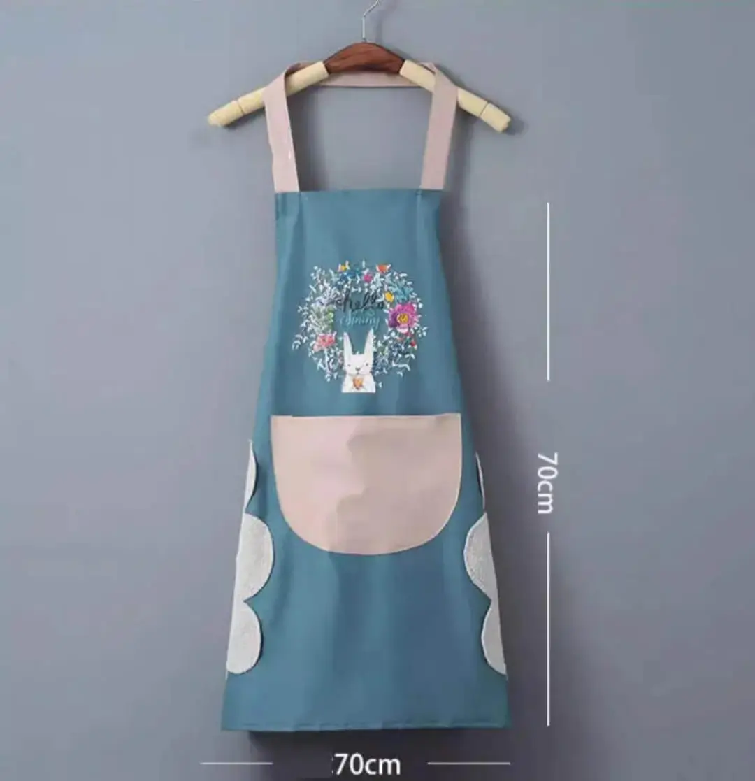 Hello spring Kitchen Cooking Apron, Waterproof & Anti-Oil Polyester Kitchen Apron, Restaurant Apron for Chef Cooking 3