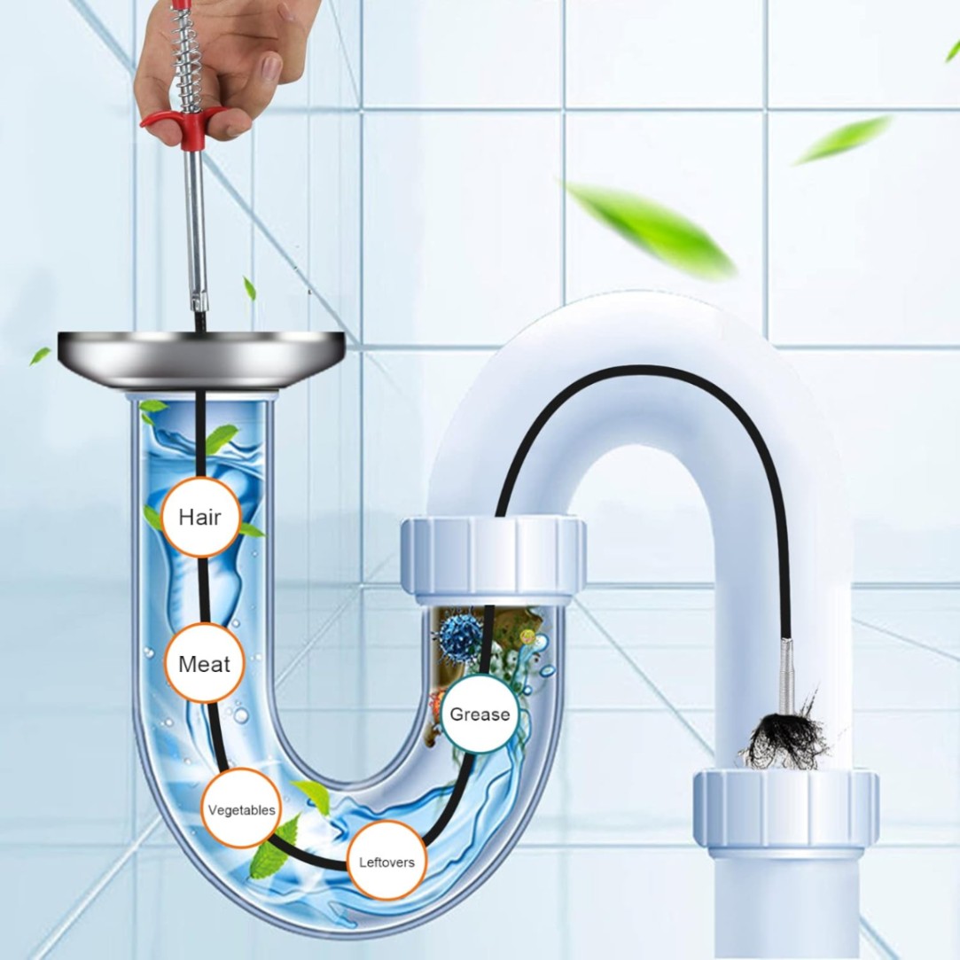 ড্রেন ক্লিনার ক্লগ রিমুভাল ক্লিনিং টুল / Drain / Basin pipe/ Tar Cleaner 5