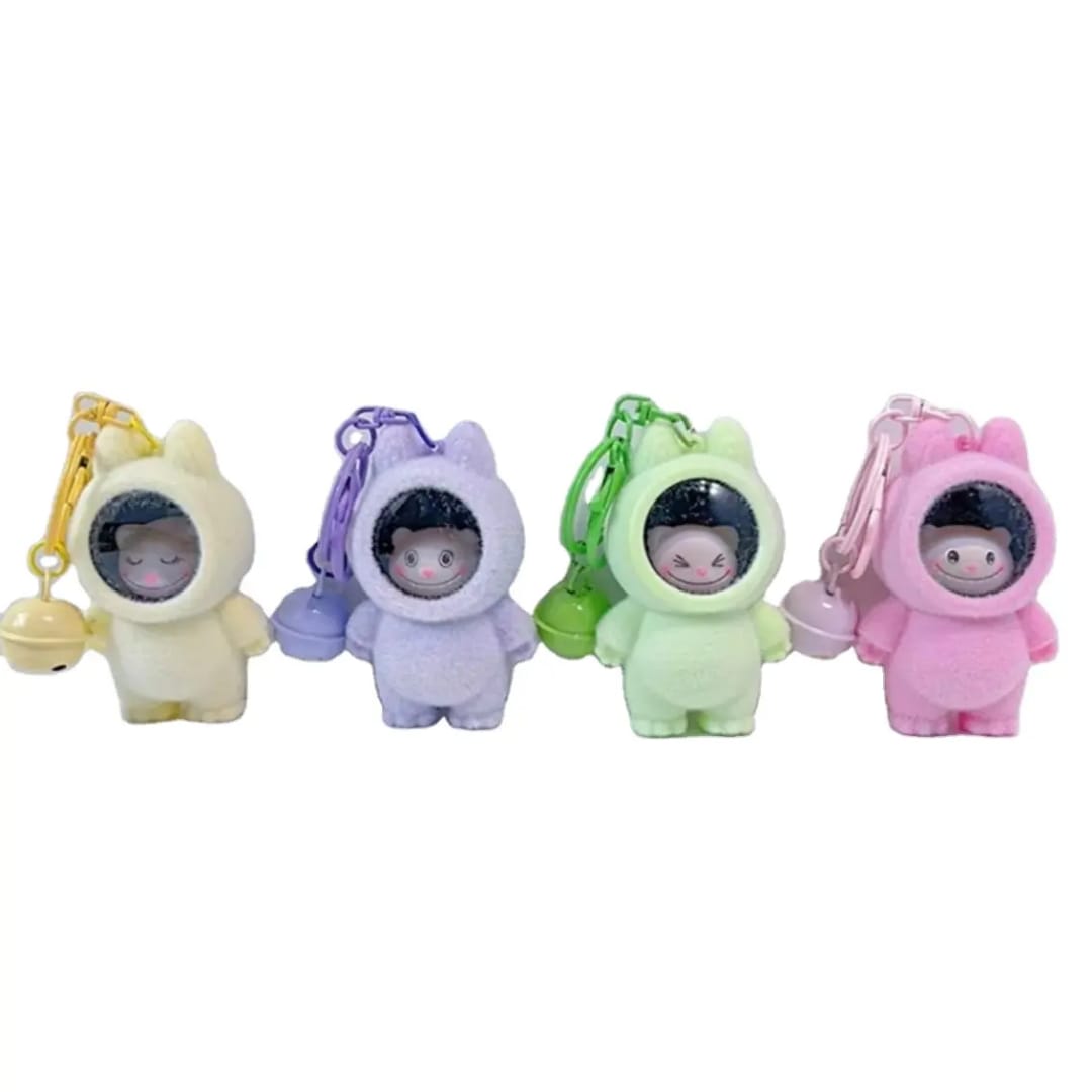 Labubu Luminous Astronaut Keychain with LED Light and Sound Effects 2