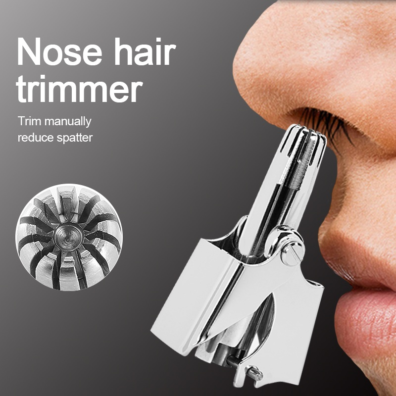 Nose Ear Hair Trimmer Manual Stainless Steel, Shaving And Unwanted Hair Removal Tool-নাক কানের চুল ট্রিমার ম্যানুয়াল স্টেইনলেস স্টিল, শেভিং এবং অবাঞ্ছিত চুল অপসারণ সরঞ্জাম 4