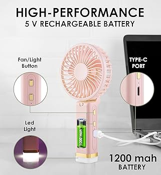 JYSUPER JY-2517A Rechargeable Mini Foldable Hand Fan With Box For Indoor or Outdor 4