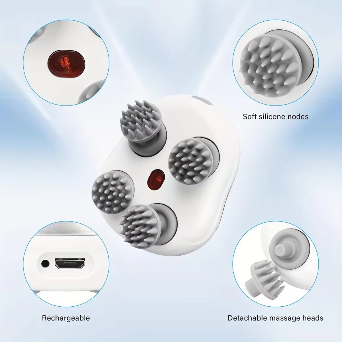 Scalp Head Hair Massager Electric Health Care Antistress Relax Body Massager Deep Saude Tissue Prevent Body Massage 4