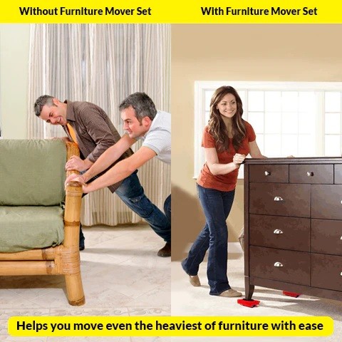 Furniture Easy Moving Tool Set, Heavy Furniture Moving & Lifting System, Maximum Load Weight 5
