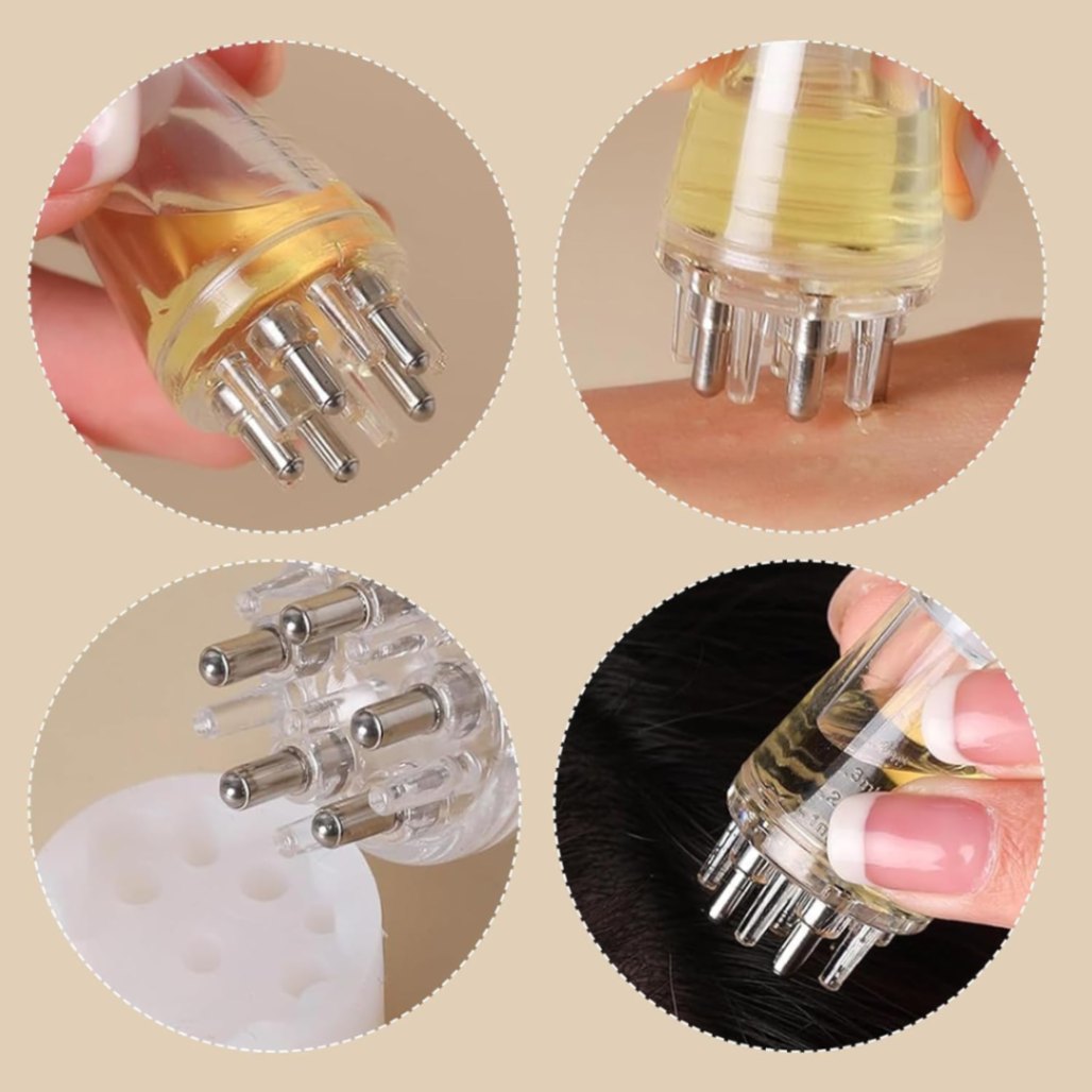 Scalp Applicator Liquid Comb Oil Liquid Guiding Massager Portable Mini Massage Comb Anti Hair Loss Scalp Care Tools,মাথায় তেল দেওয়ার চিরুনি - চুল পড়া কমাতে স্ক্যাল্প ম্যাসাজ টুল 4