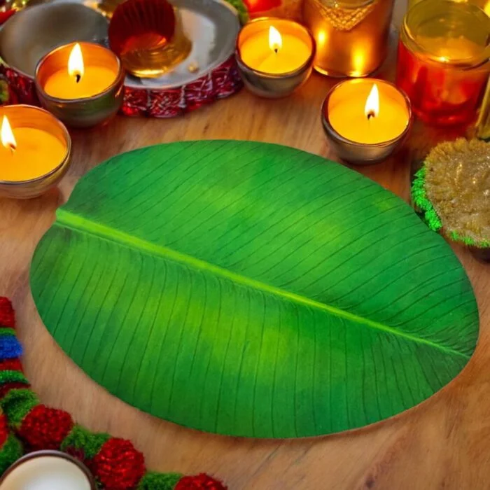 ৬ পিস কলা পাতা ডাইনিং টেবিল ম্যাট / 6 Pcs Banana Leaf Table Mat Set 2