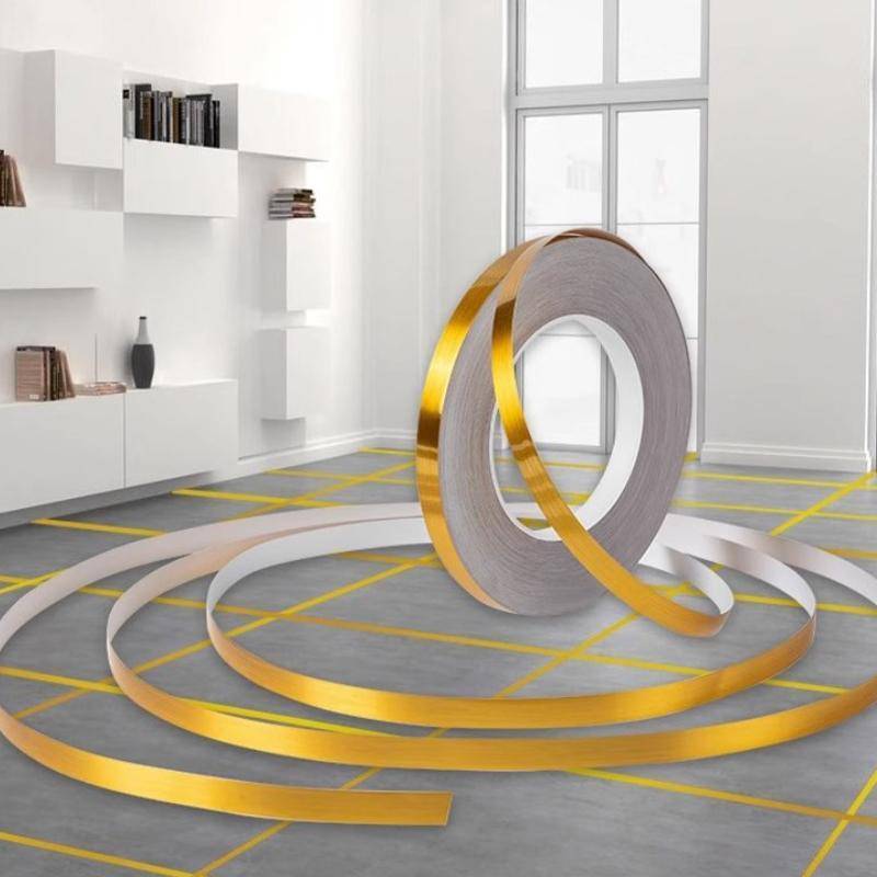 50 Meter Golden Self-Adhesive Stickers Waterproof Tile Wall Tile space Sealing Tape Strip Joints Beauty Stickers Decals Home Decor