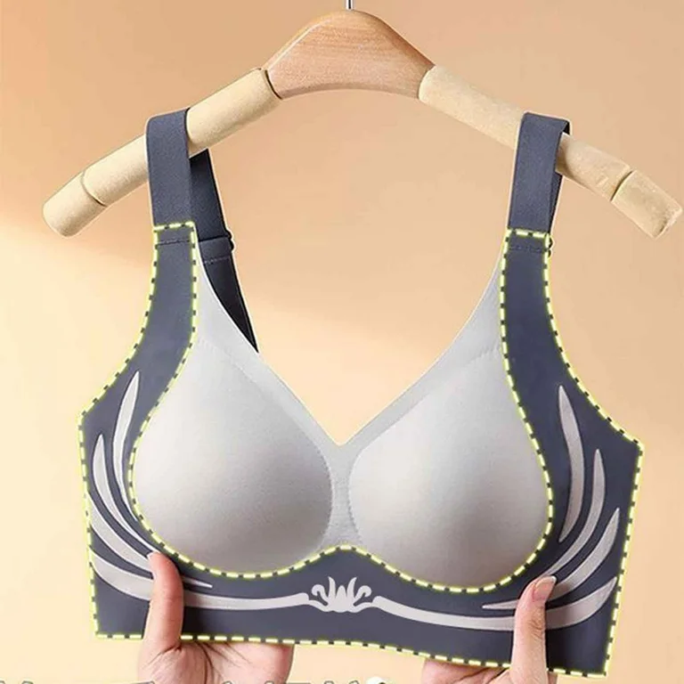 Classic Sports Bras, Anti-Sagging Wireless Push-up Bra Wide Strap Sleep Comfortable Full Coverage Shaping Sports Bra 5