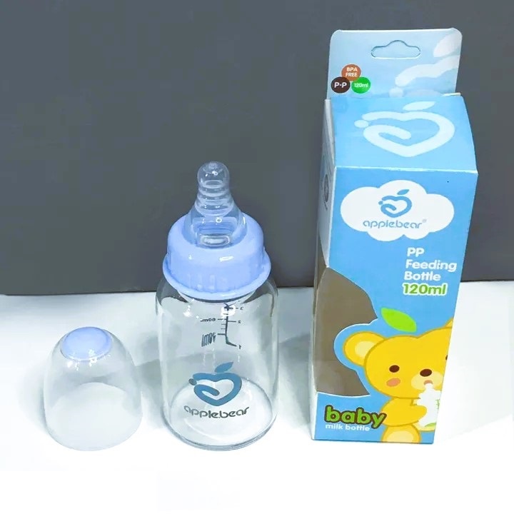 Apple Bear (120ml) Baby Feeding bottle, Baby Feeder, Baby Mumpot 8