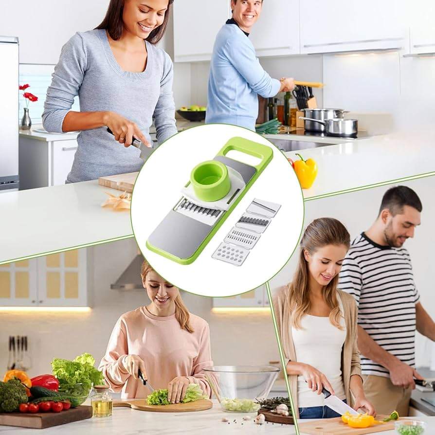 5 in 1 Vegetable Cutter And Slicer,৫ ইন ১ সবজি কাটার এবং স্লাইসার, ৫ ইন ১ রান্নাঘরের সবজি কাটার সরঞ্জাম: সবজি কাটার, গ্রেটার, স্লাইসার, শ্রেডার, মাল্টি স্লাইসার, পিলার, গাজর ও ফলের জন্য। 5