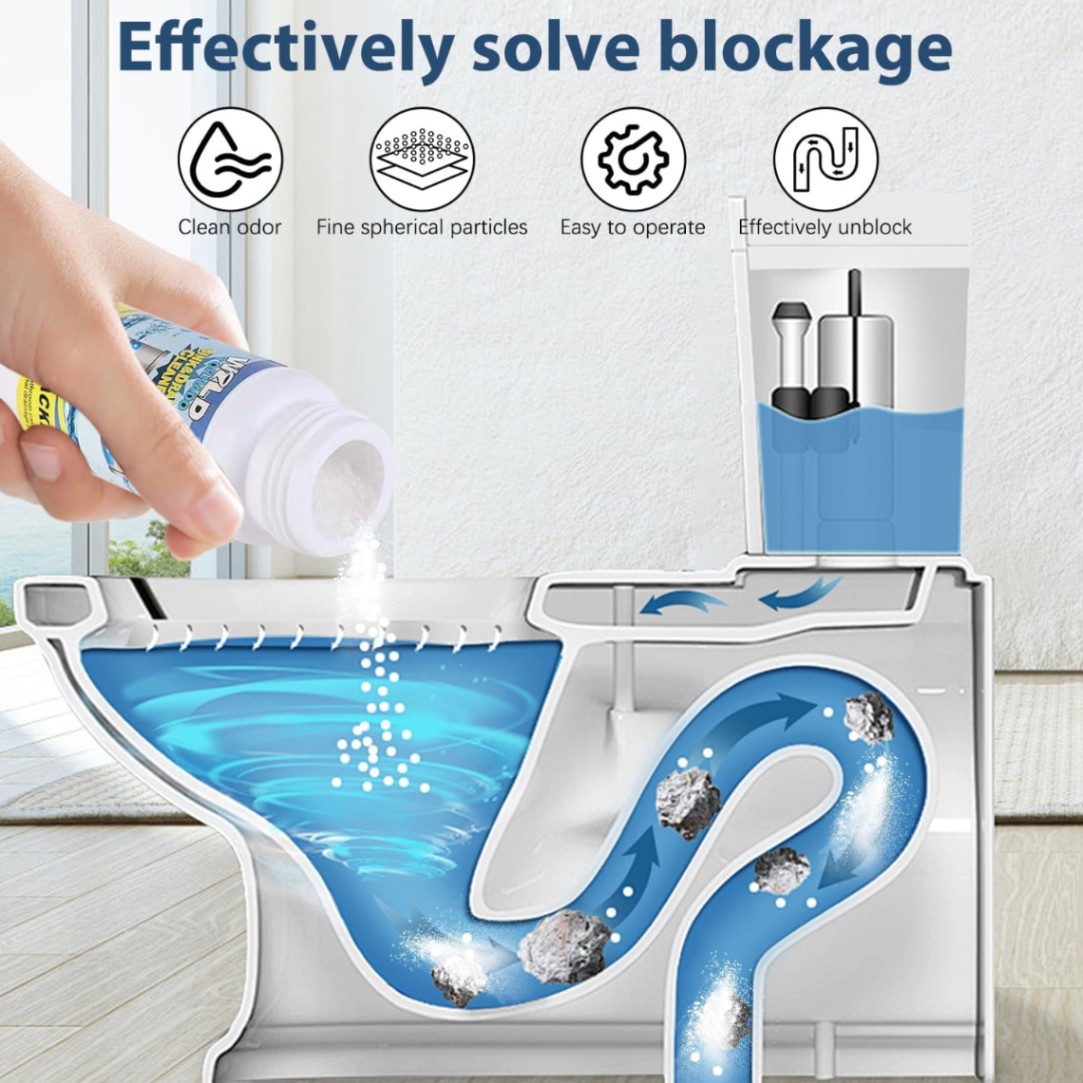ড্রেন ক্লিনার পাউডার,Powerful Sink Drain Cleaner Portable Powder Cleaning Tool Super Clog Remover, শক্তিশালী সিঙ্ক ড্রেন ক্লিনার পোর্টেবল পাউডার ক্লিনিং টুল সুপার ক্লগ রিমুভার 4
