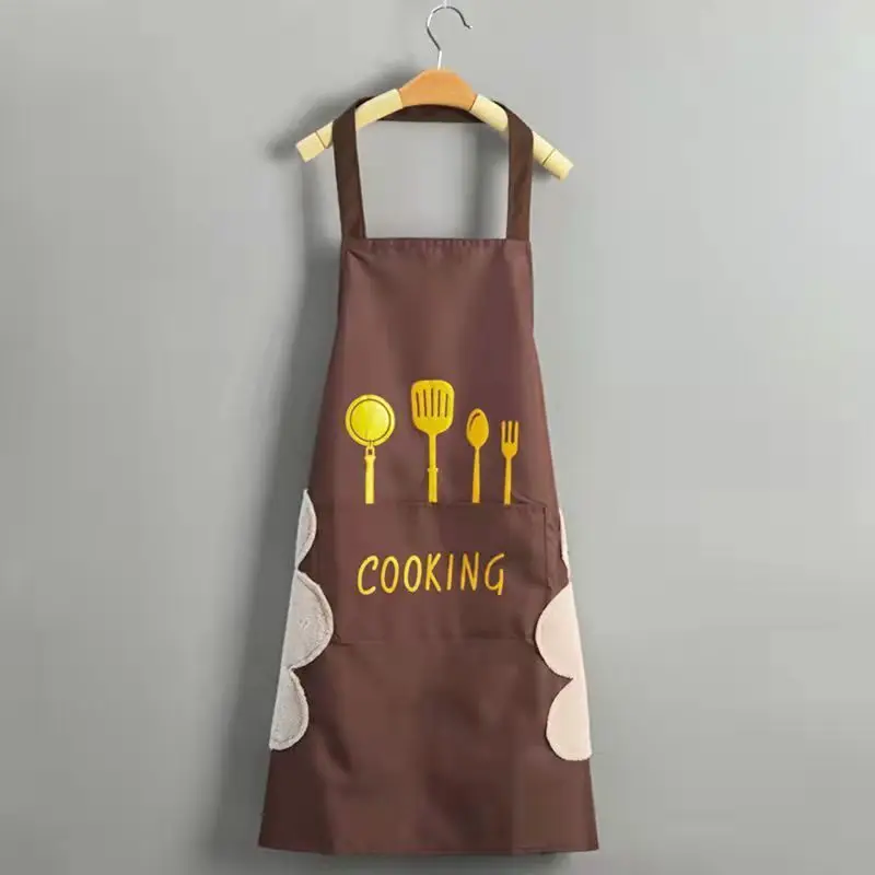 Kitchen Cooking Apron, Waterproof & Anti-Oil Polyester Kitchen Apron, Restaurant Apron for Chef Cooking 3