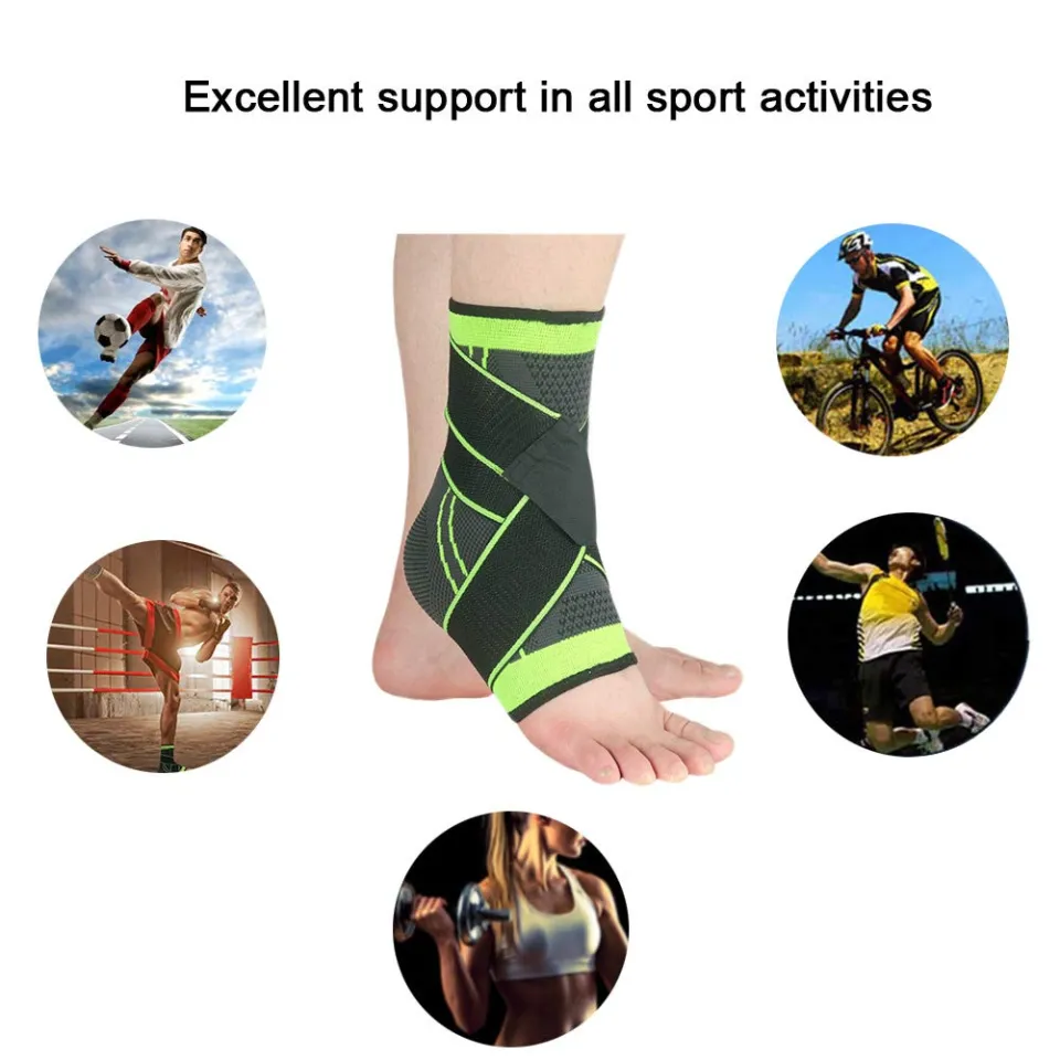 অ্যাঙ্কেল সাপোর্ট ১ পিস / Pressurized Support Ankle 1pcs, Breathable Ankle Compression Sleeve with Adjustable Wrap 6