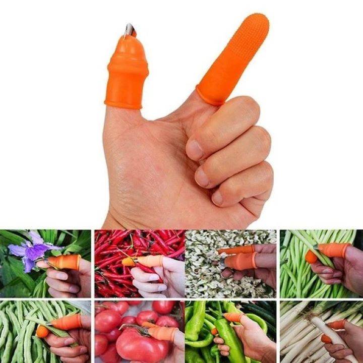 Silicone Finger Protector for vegetables cutting (6 Pieces) 1 Set 6