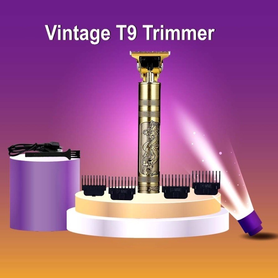 Vintage t9 trimmer, Electric Professional Hair Clipper, Hair Cutting Machine, USB Rechargeable Trimmer 3