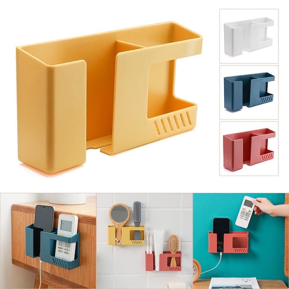 Wall Mount Mobile And Remote Holder, 2-in-1 Mobile Phone Charging Stand and Multipurpose Storage Holder Bracket 6