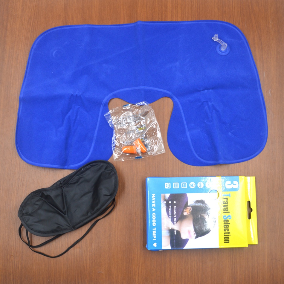 Travel Selection 3 in 1 with Comfort Neck Pillow Sleeping Eye Mask & Travel Earplug Set 5