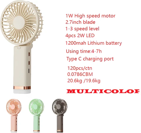JYSUPER JY-2517A Rechargeable Mini Foldable Hand Fan With Box For Indoor or Outdor 7