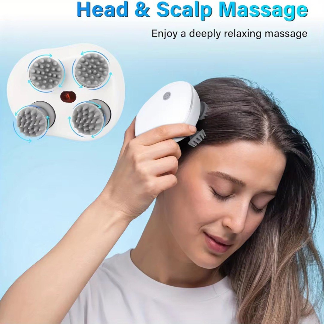 Scalp Head Hair Massager Electric Health Care Antistress Relax Body Massager Deep Saude Tissue Prevent Body Massage 7