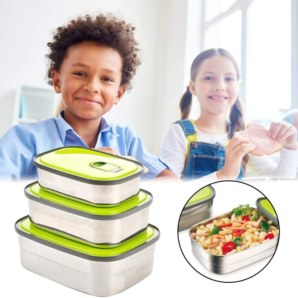 650 ml Rectangle Stainless Steel Food Container/Lunch Box 1 pcs 6