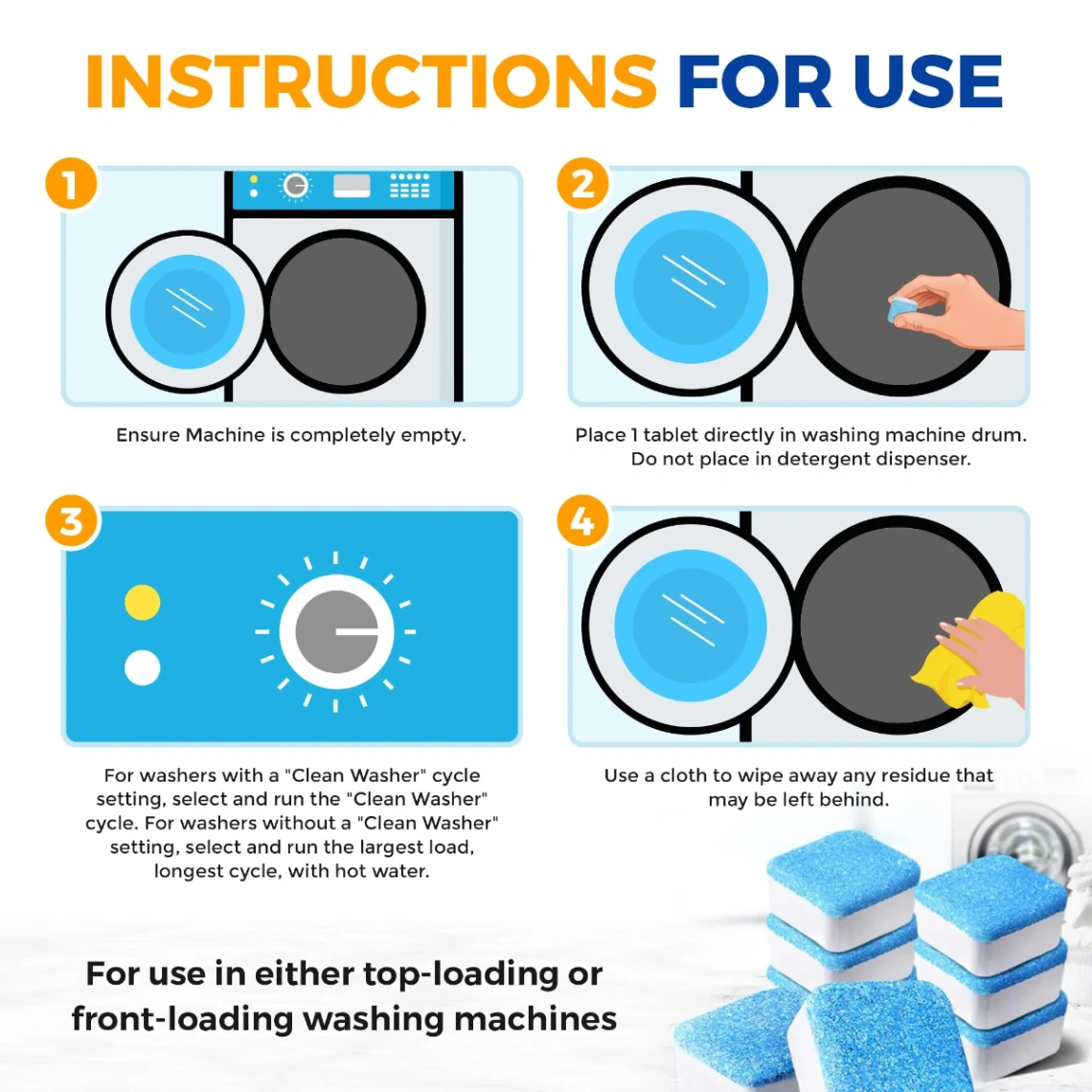 12Pcs Washing Machine Tank Cleaner Tablet 4