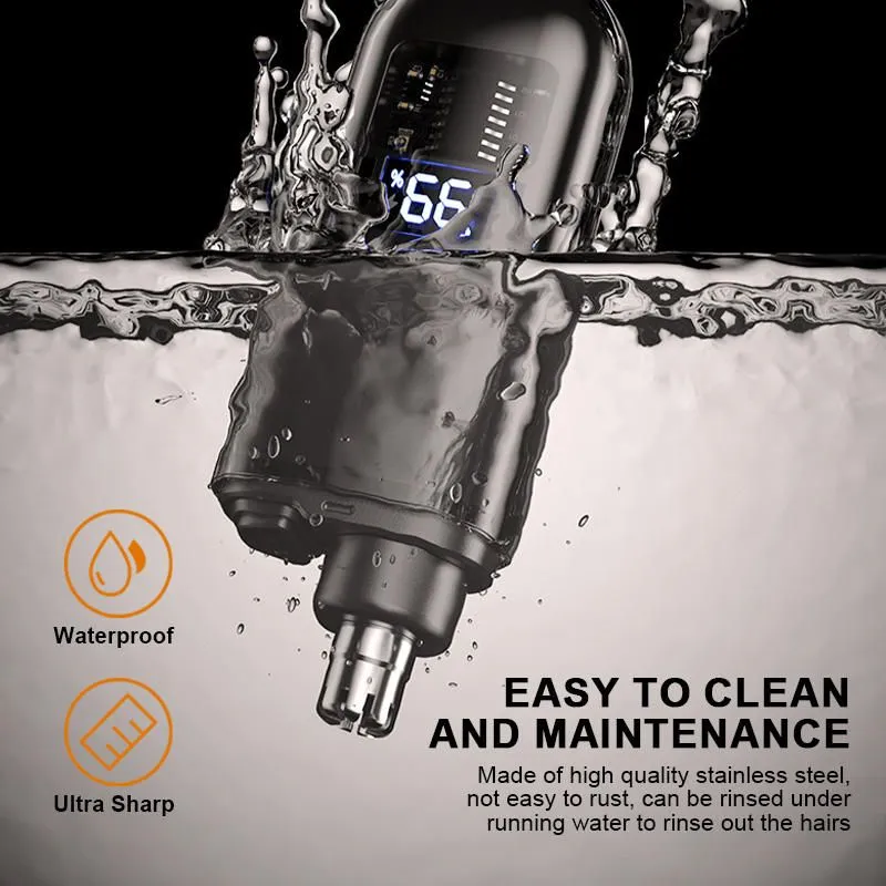 ২-ইন-১ নাক ও বডি হেয়ার ট্রিমার (রিচার্জেবল) 2-in-1 Waterproof Nose & Body Grooming Trimmer 10