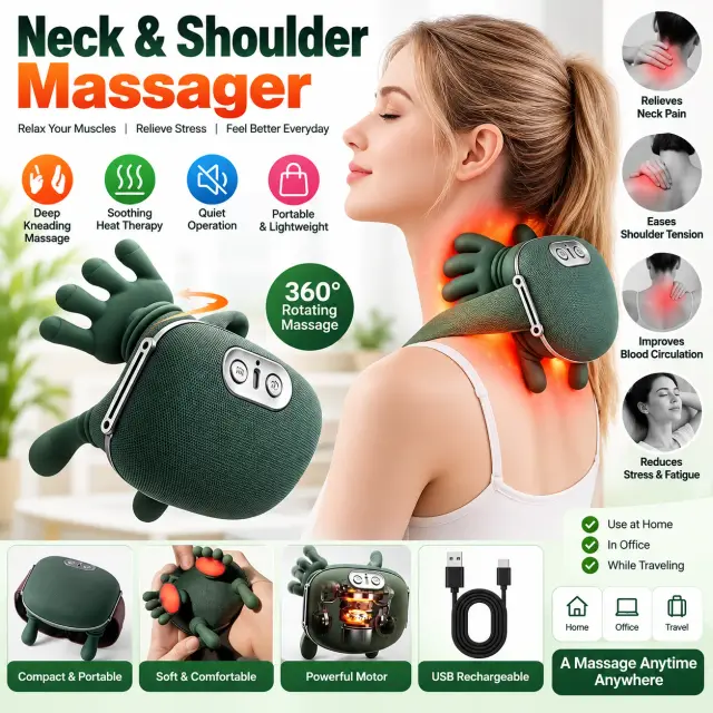 Master Hand Neck & Shoulder Massager – হিট থেরাপি
