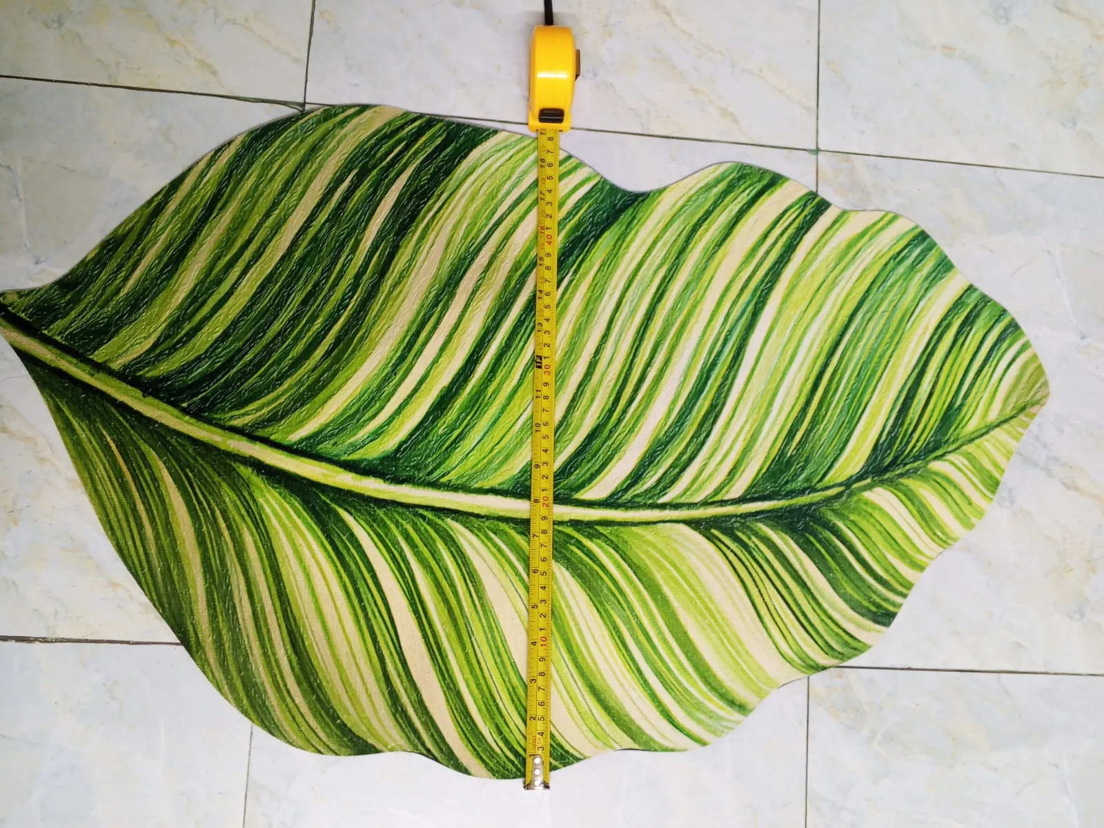 3D Banana Leaf Shape Floor Mat, Non-Slip Soft Absorbent Bathroom, Bedroom & Entrance Rug,কলা পাতার আকৃতির নন-স্লিপ ফ্লোর ম্যাট , বাথরুম, বেডরুম, দরজার সামনে ও লিভিং রুমের জন্য সফট অ্যাবজরবেন্ট লিফ ম্যাট / 5