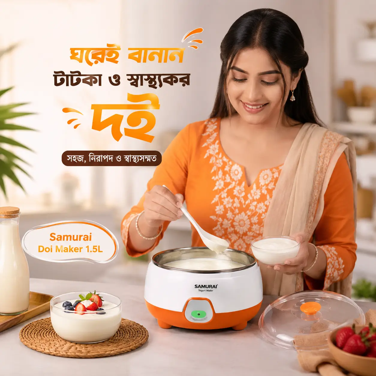 দই বানানোর মেশিন | Samurai Doi Maker 1.5L 2