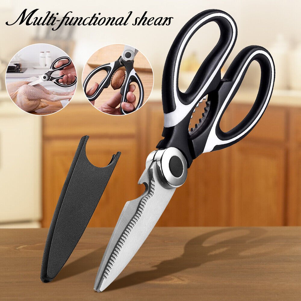 Kitchen Scissor (Black) Heavy Duty Stainless Steel Kitchen Scissors 5