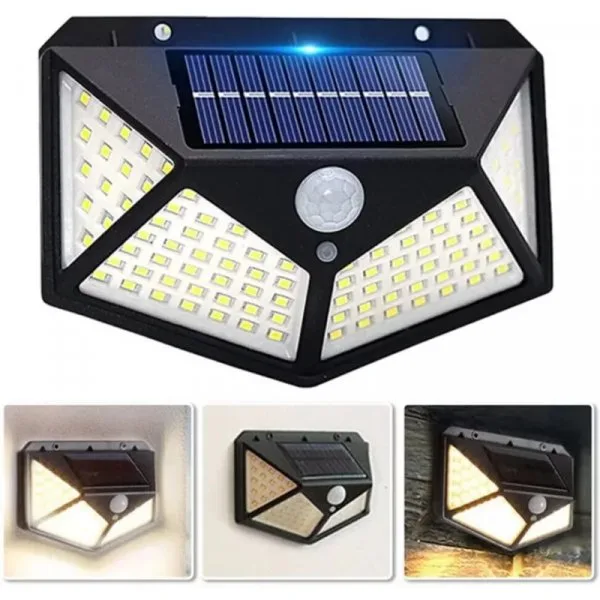 100 LED Solar Wall Light | সোলার মোশন সেন্সর লাইট 5