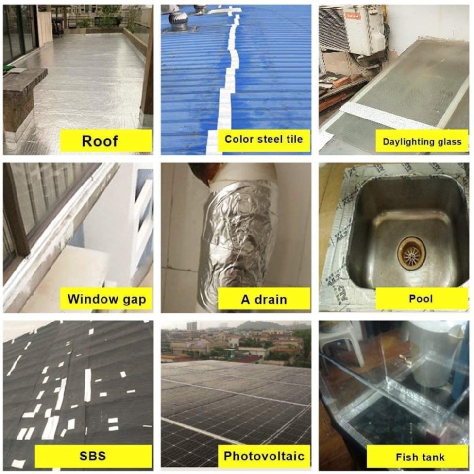 Aluminium Foil Tape, Super Waterproof Tape Butyl Rubber Aluminium Foil Tape for Roof Pipe Repair / ৩ স্টার অ্যালুমিনিয়াম ফয়েল টেপ, স্ব-আঠালো, ইউভি সুরক্ষা ও জলরোধী 7