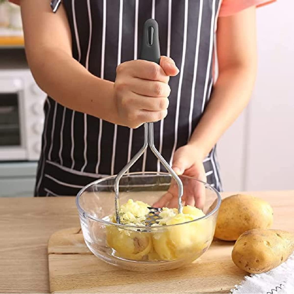 Stainless Steel Potato Press Masher / Burger Press Kitchen Tools Food Masher Crusher 3
