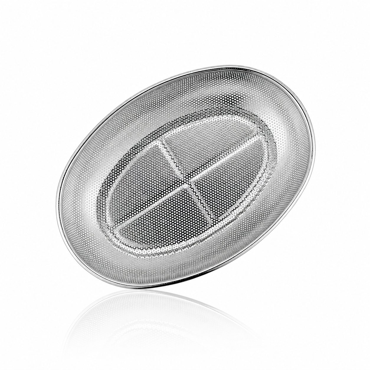 Premium Stainless Steel Perforated Oval Fruit & Vegetable Basket 6