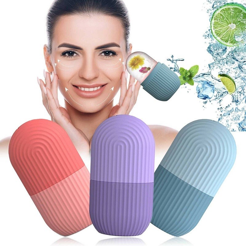 Ice Roller For Face, Beauty Facial Massage Ice Roller, Glow Cube Ice Roller for Face, Skin Care Tools for Eye Wrinkles, Acne Puffiness Relief 6