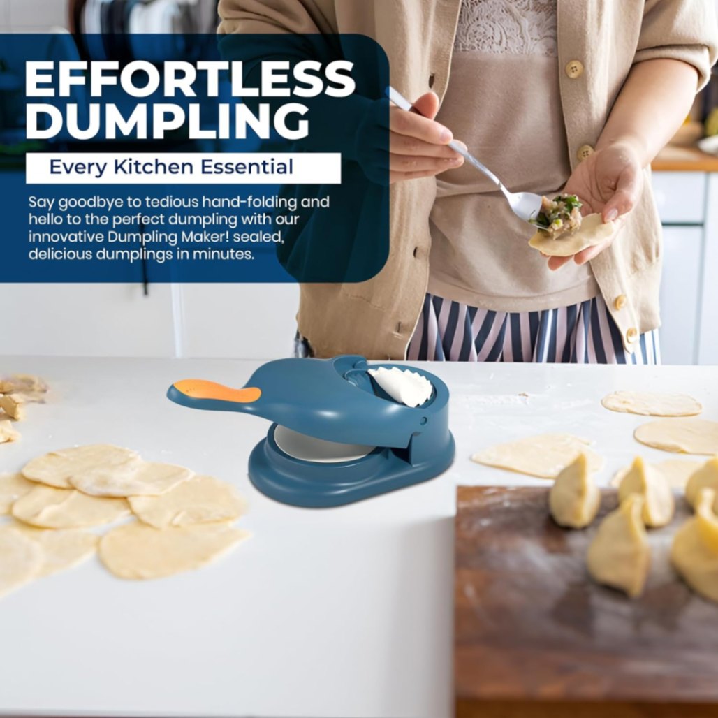 2 in 1 Dumpling Pitha Maker, Manual Dough Presser Dumpling Wrapper Mold Dough Pressing Tool Kitchen Pastry Baking Tools 2